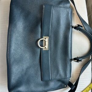 Salvatore Ferragamo, Made in Italy, Bleu, leather